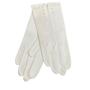 Crescendoe womens wrist length tea Gloves 7.5 NEW VTG tradwife cottage core